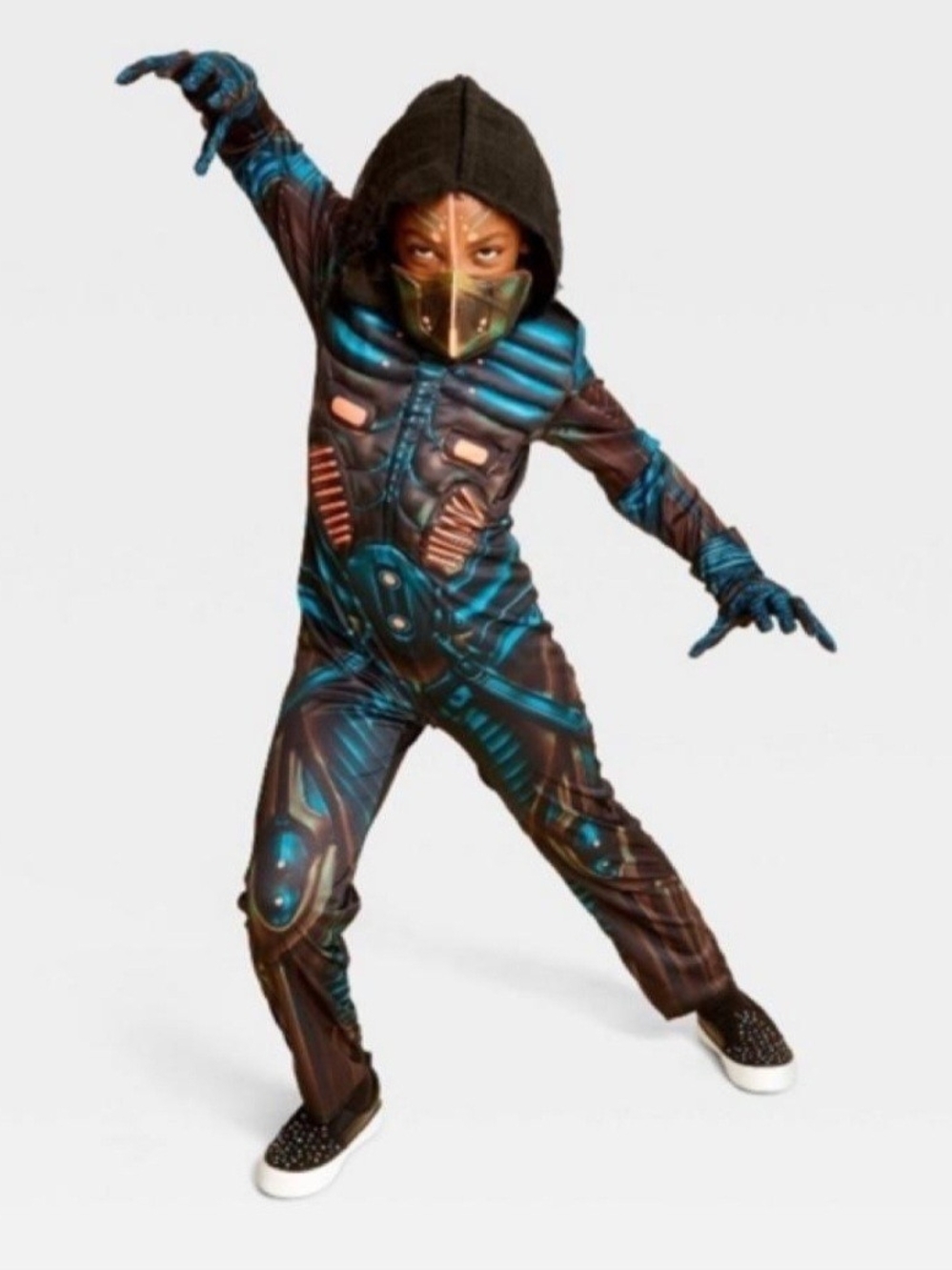 NWT Hyde and EEK Kid’s Glow Under Blacklight Costume Desert Warrior S(6/7)